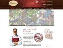 Tablet Screenshot of goossens-chocolatier.com
